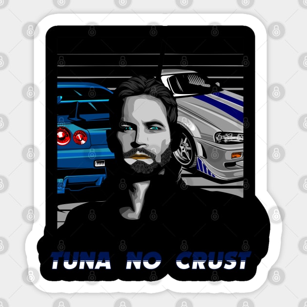 Paul Walker Tuna No Crust Sticker by aredie19